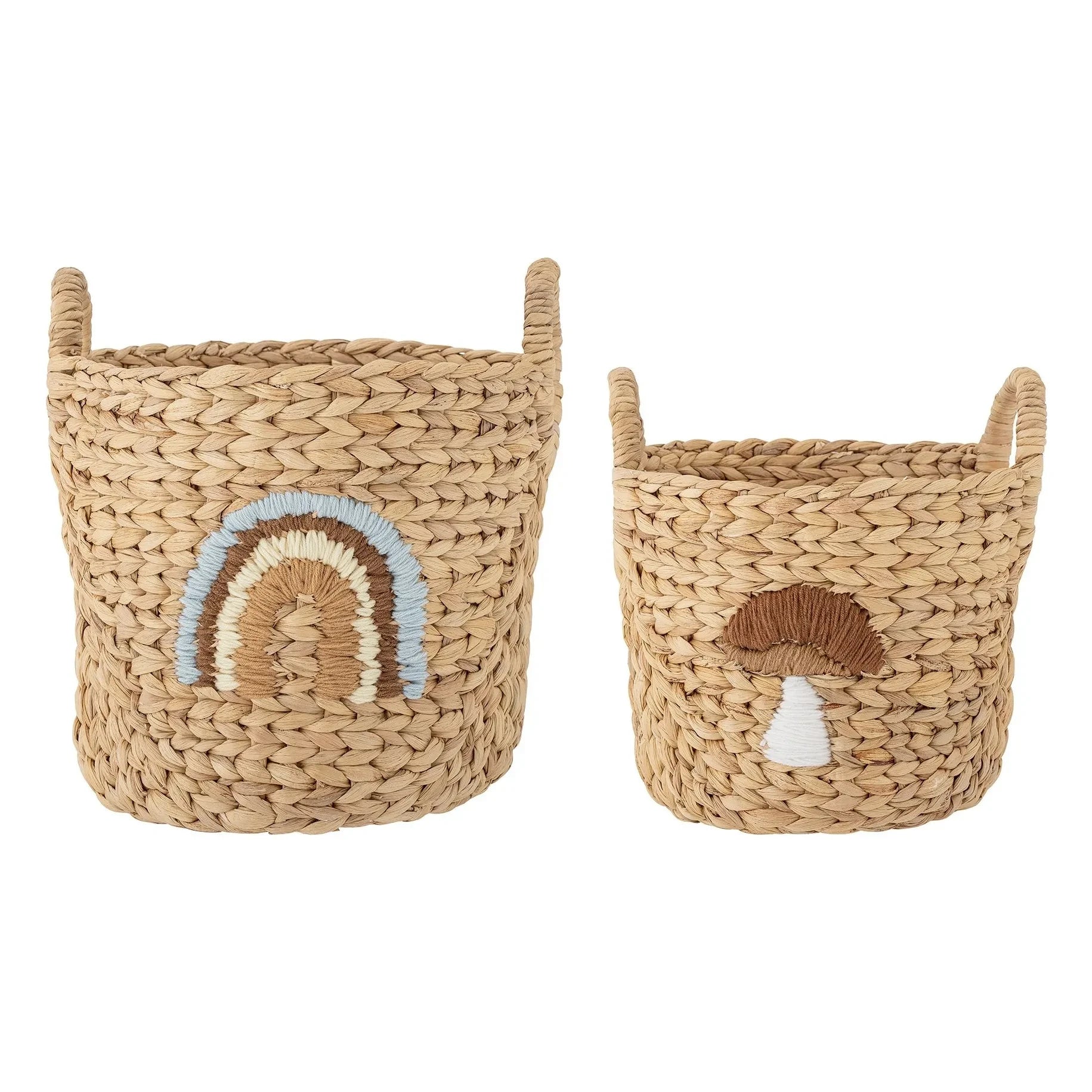 Bloomingville Mini - Cestas de almacenaje Agnes - Juego de 2 | Beige