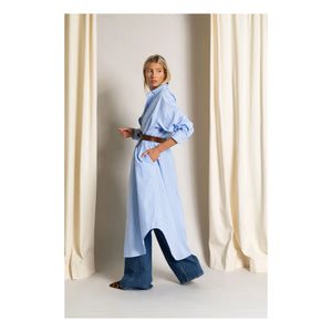 Smallable Mujer - Vestido camisa de rayas Melissa | Azul claro