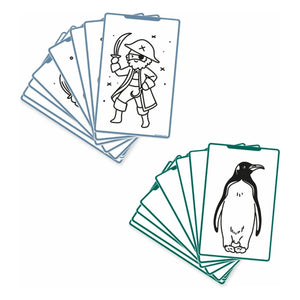 Kidywolf - Cartucho para Kidydraw Mini - Piratas, princesas y animales salvajes