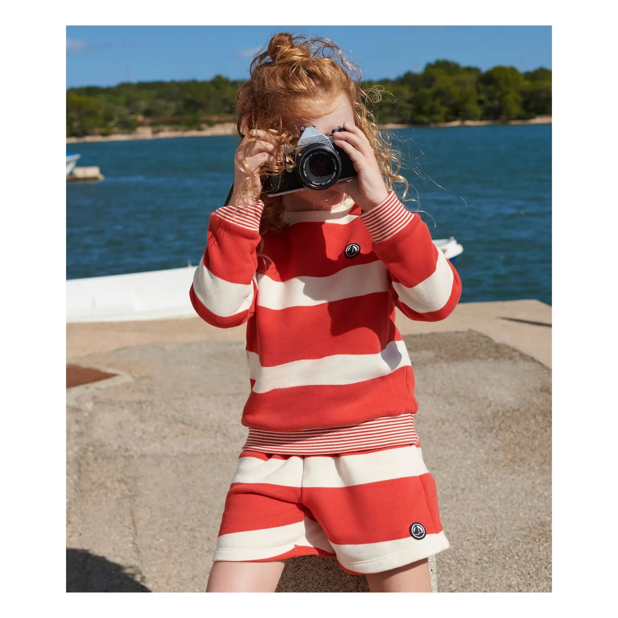 Petit Bateau - Sudadera de algodón orgánico Bilini | Rojo
