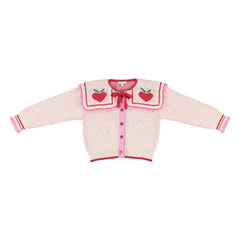 Bebe Organic - Yün Elma Hırka | Soluk Pembe