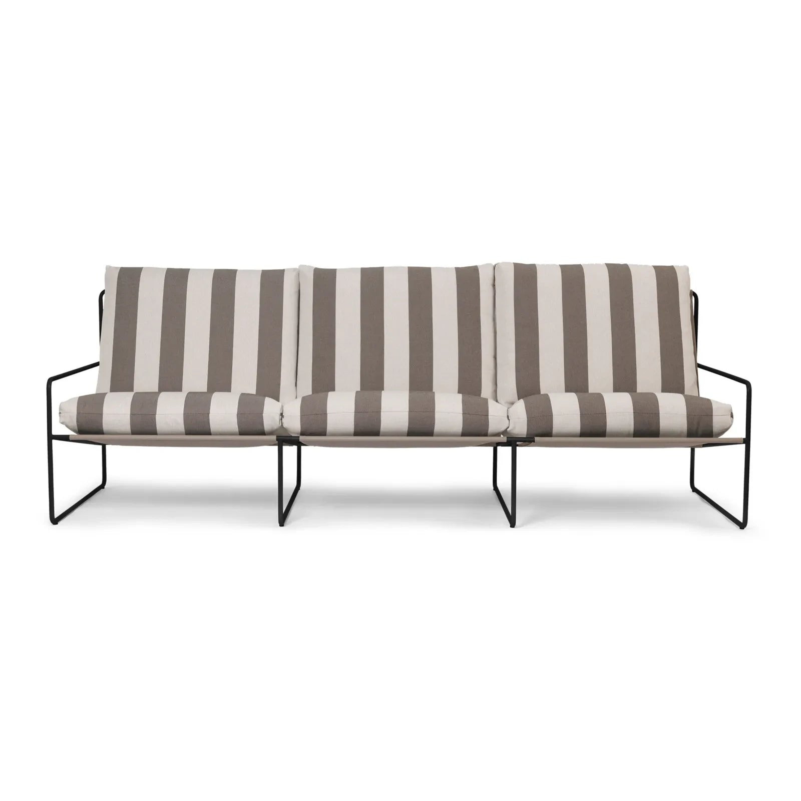 Ferm Living - Sofá de exterior Desert de 3 plazas | Negro