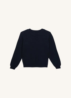 Smallable Kid - Suéter Harrington de Algodón Orgánico | Azul Marino