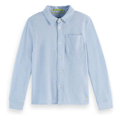 Scotch & Soda - Camisa de piqué bicolor | Azul