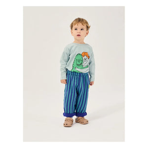 Bobo Choses - Camiseta de Bebé Monstre de Algodón Orgánico | Azul Claro