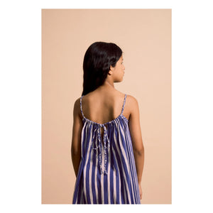 Maison Mangostan - Vestido a Rayas | Azul