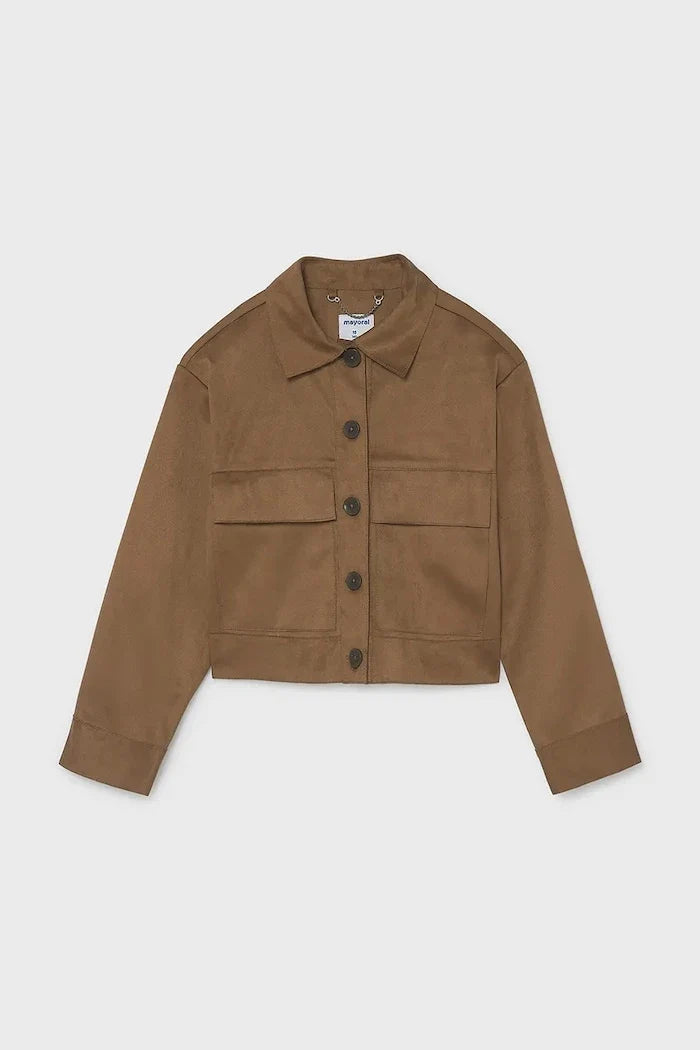 Chaqueta de entretiempo de ante sintético para niños