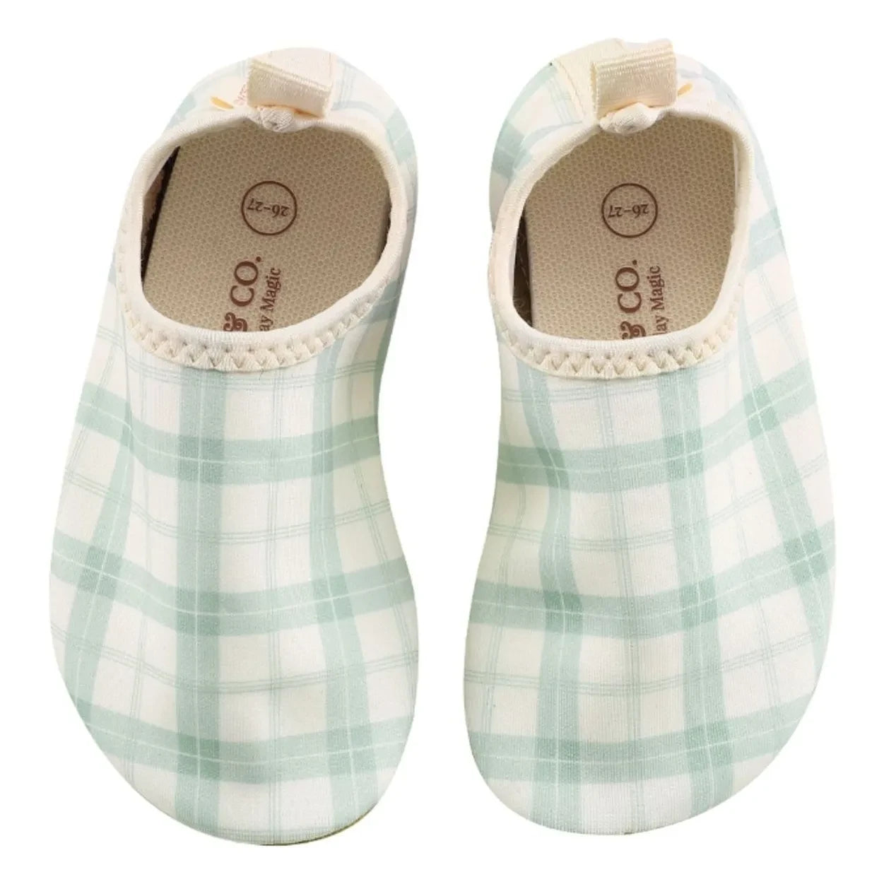Grech & Co - Zapatos de agua de cuadros | Verde claro