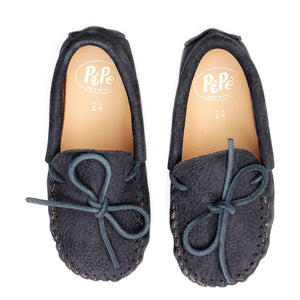 Pèpè - Mocasín de nubuck negro