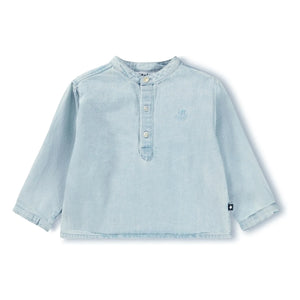 Molo - Camisa de algodón orgánico Enoz Denim | Azul vaquero