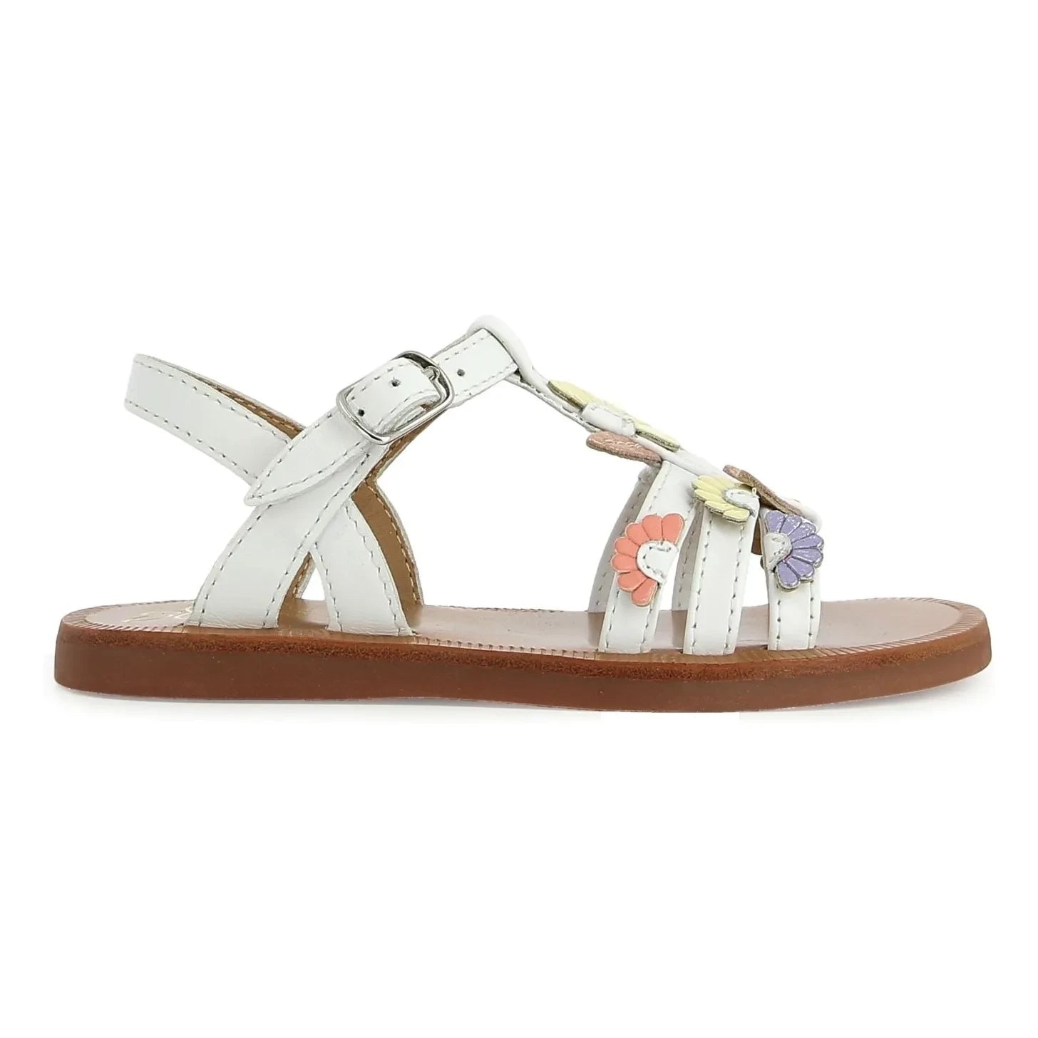 Sandalias Pom d'Api - Plagette Multi Daisy | Blanco