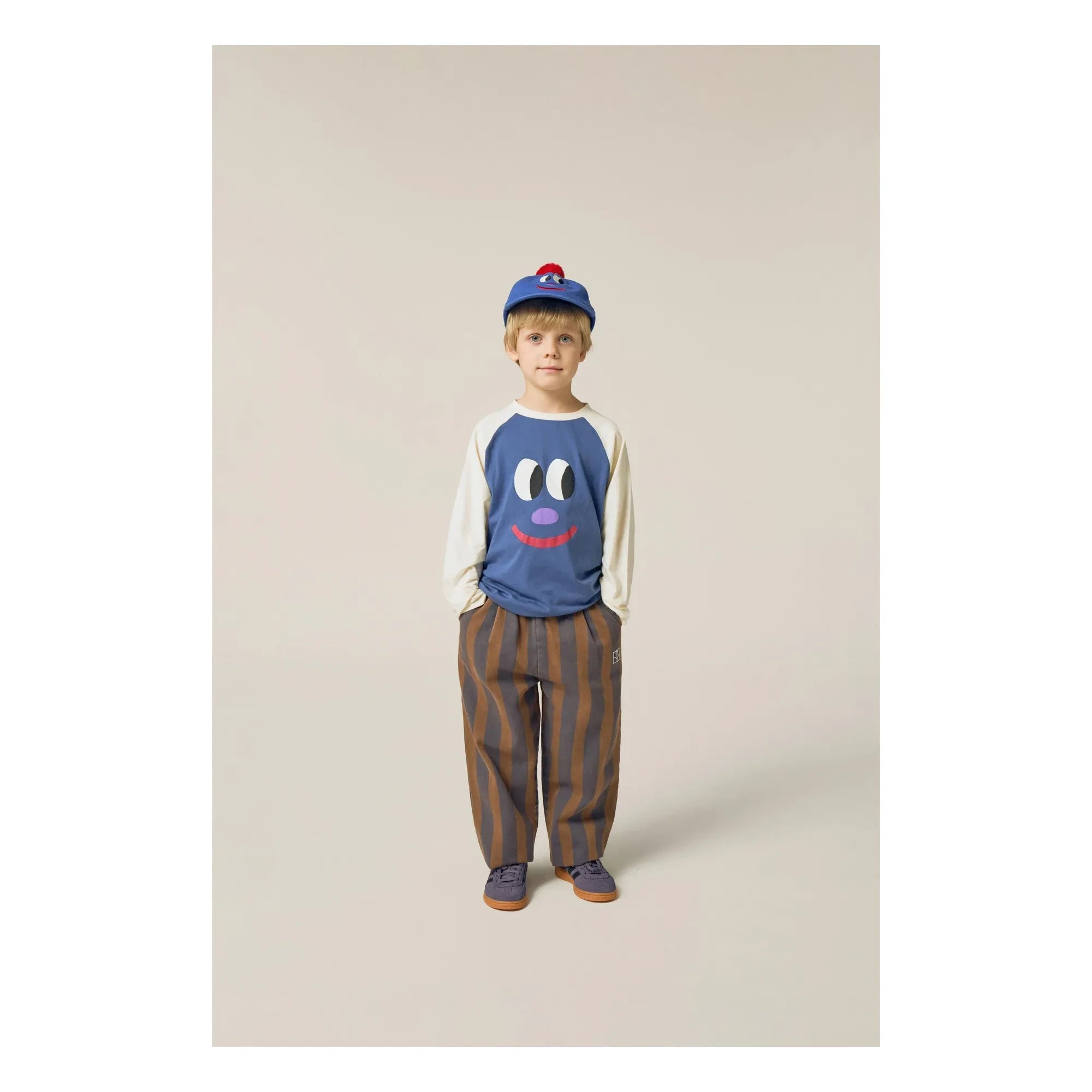 The Campamento - Camiseta Smiley color block | Azul