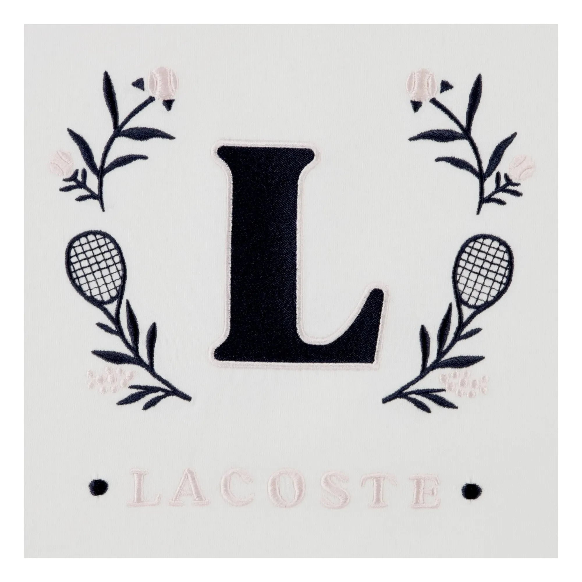 Lacoste - Camiseta L Cuello en contraste Algodón orgánico | Blanco roto