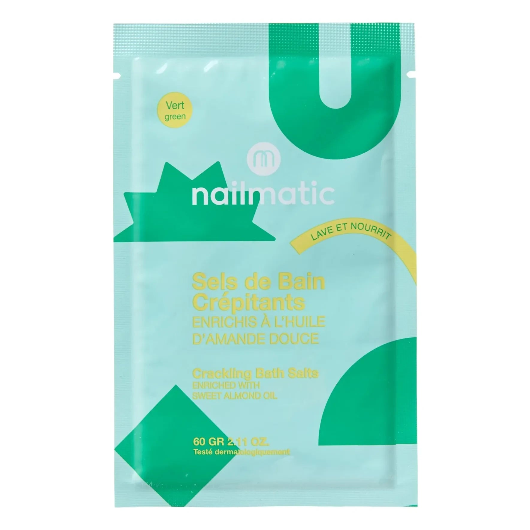 Nailmatic Kids - Sales de baño efervescentes de colores - 60 g | Verde