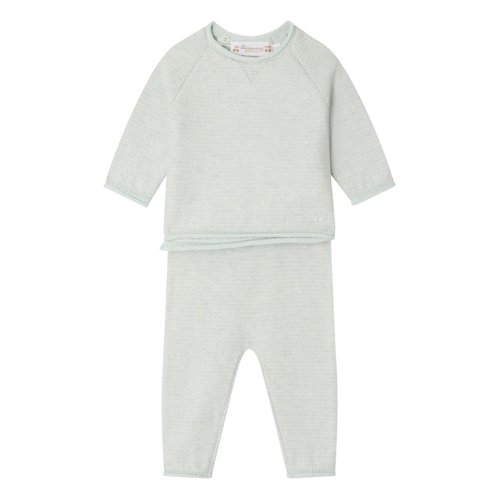 Bonpoint - Conjunto de camiseta y leggings Loan de algodón orgánico | Gris