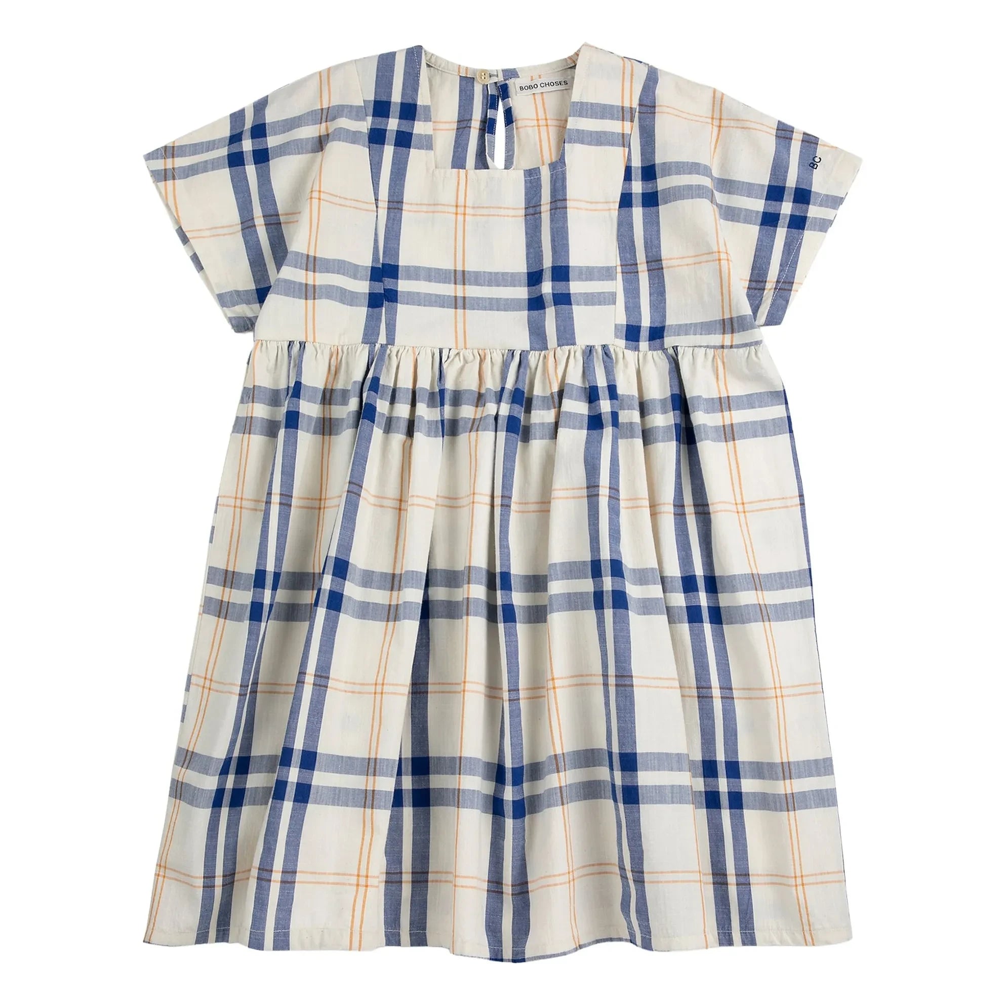 Bobo Choses - Vestido de algodón orgánico a cuadros | Crudo