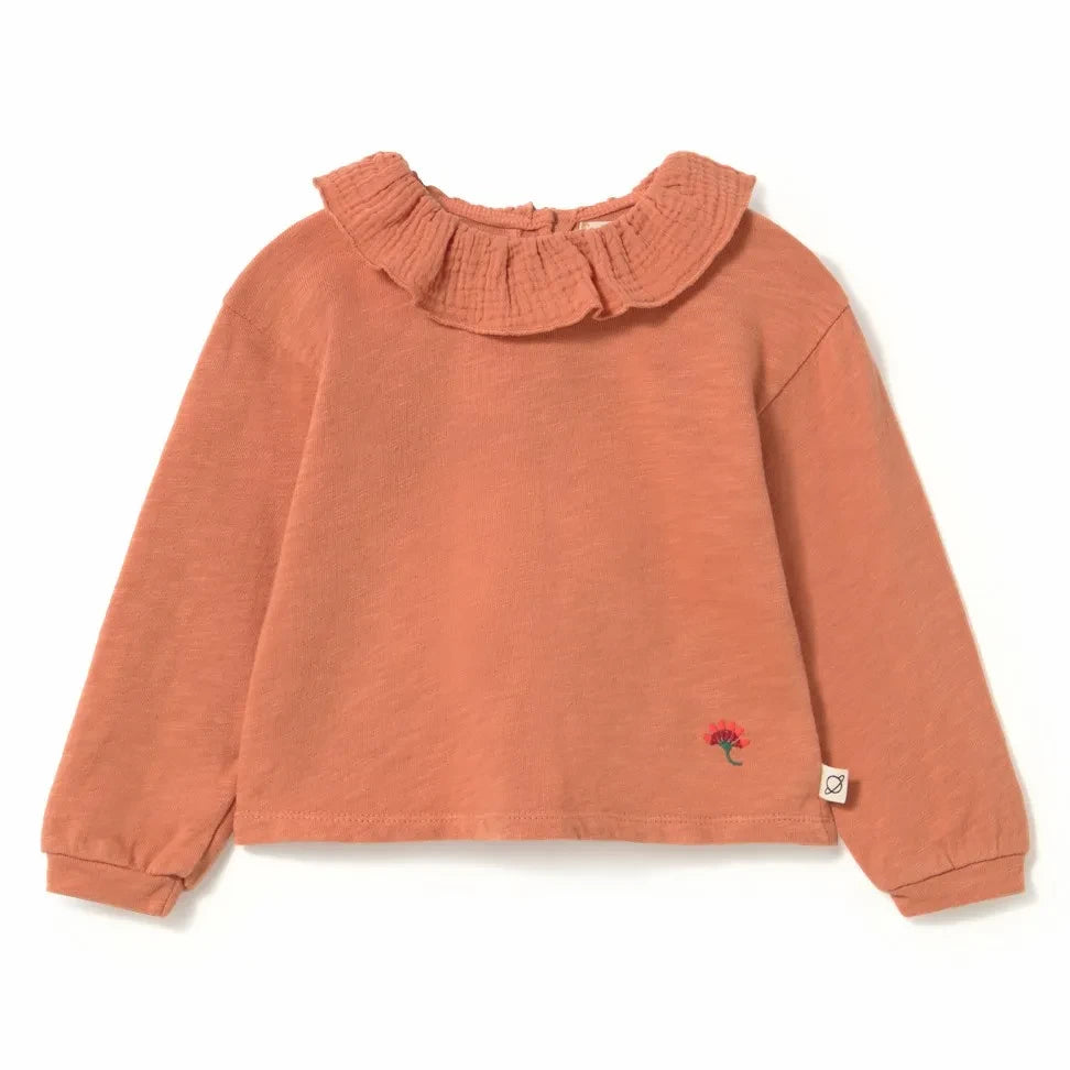Cozmo - Camiseta con cuello de volantes Clara | Coral