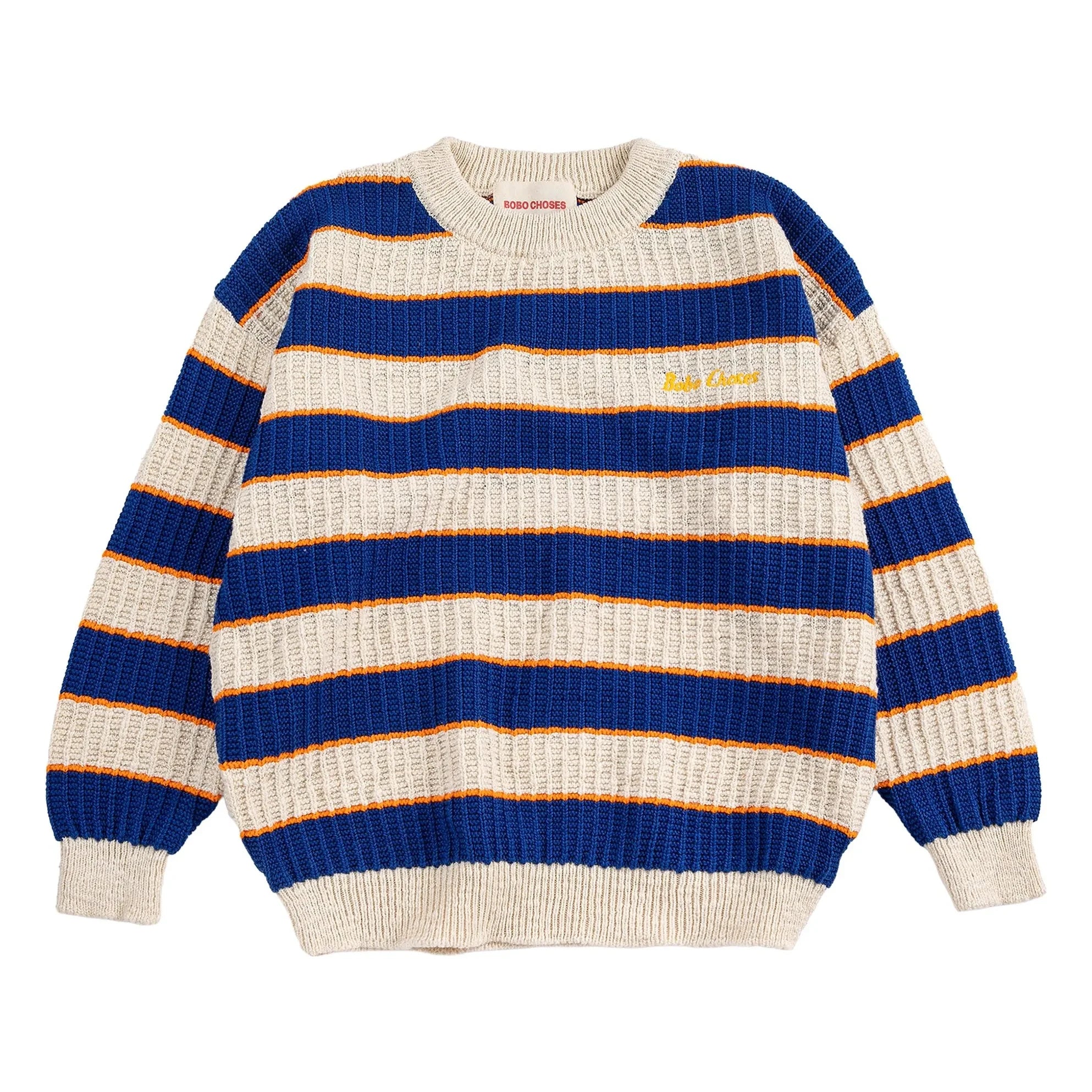 Bobo Choses - Jersey de algodón orgánico a rayas | Beige jaspeado