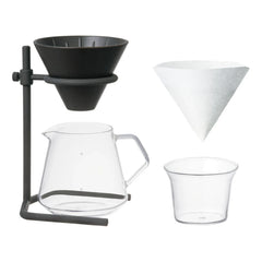 Kinto - Juego de tazas de café lenta - 4 tazas | Negro