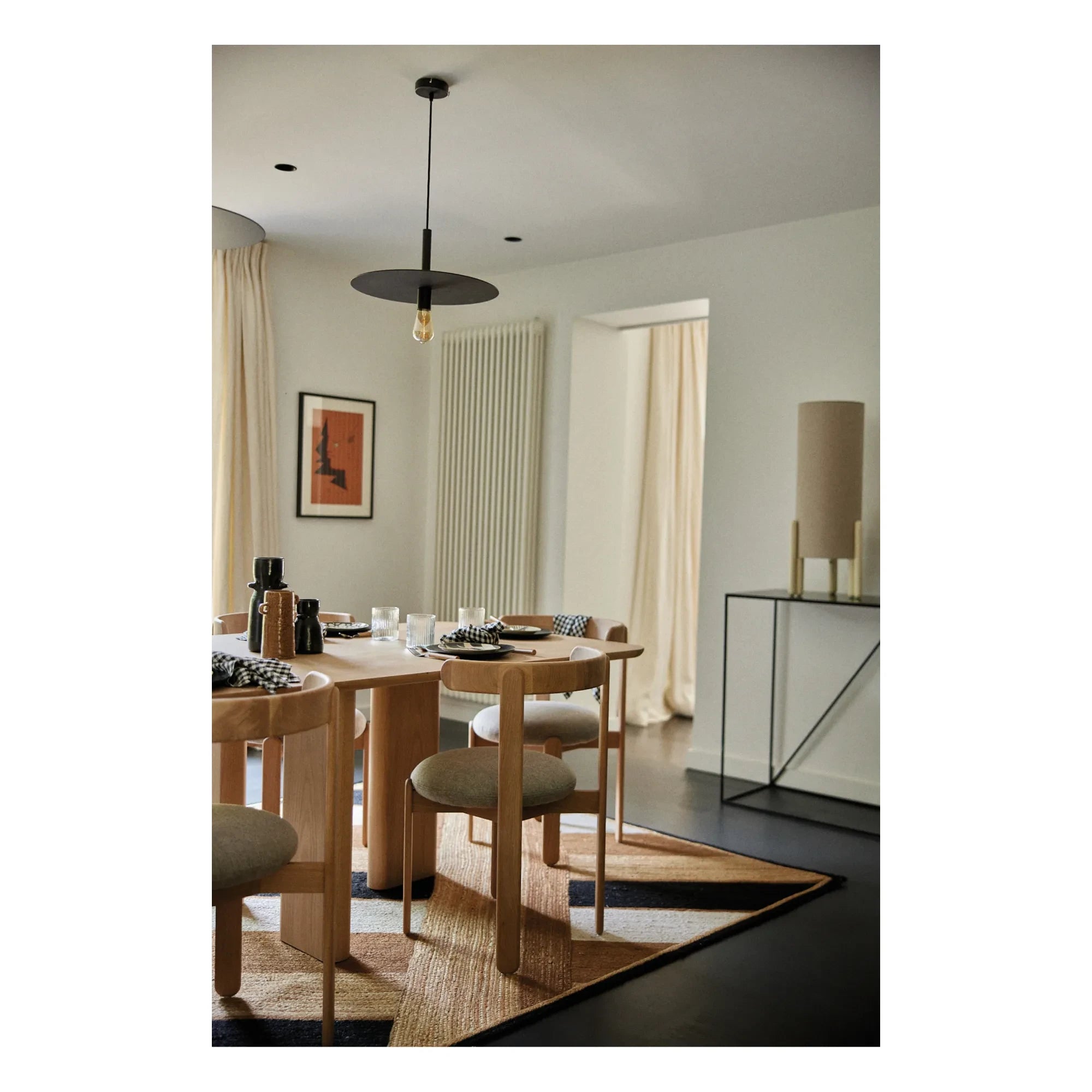 Gabrielle Paris - Silla de madera Leylak, asiento de lino | Crema
