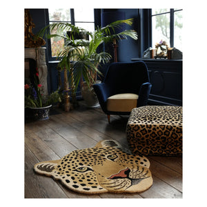 Doing Goods - Alfombra Himani Cabeza de Leopardo | Marrón