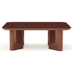 Gabrielle Paris - Mesa de centro Thelma de madera lacada y cristal | Cranberry