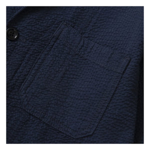Service Works - Chaqueta de servidor de seersucker | Azul marino