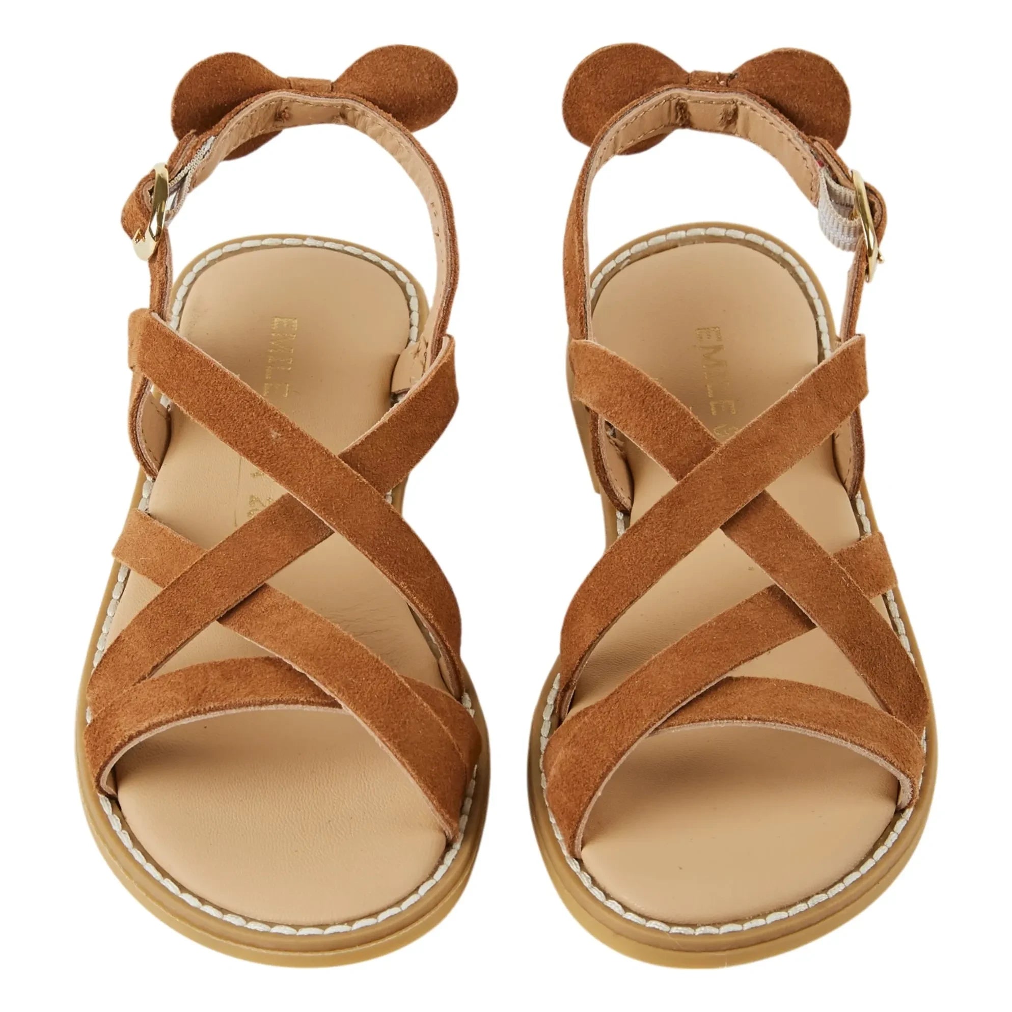 Emile et Ida - Sandalias de cuero con tiras cruzadas | Camel