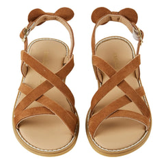Emile et Ida - Sandalias de cuero con tiras cruzadas | Camel