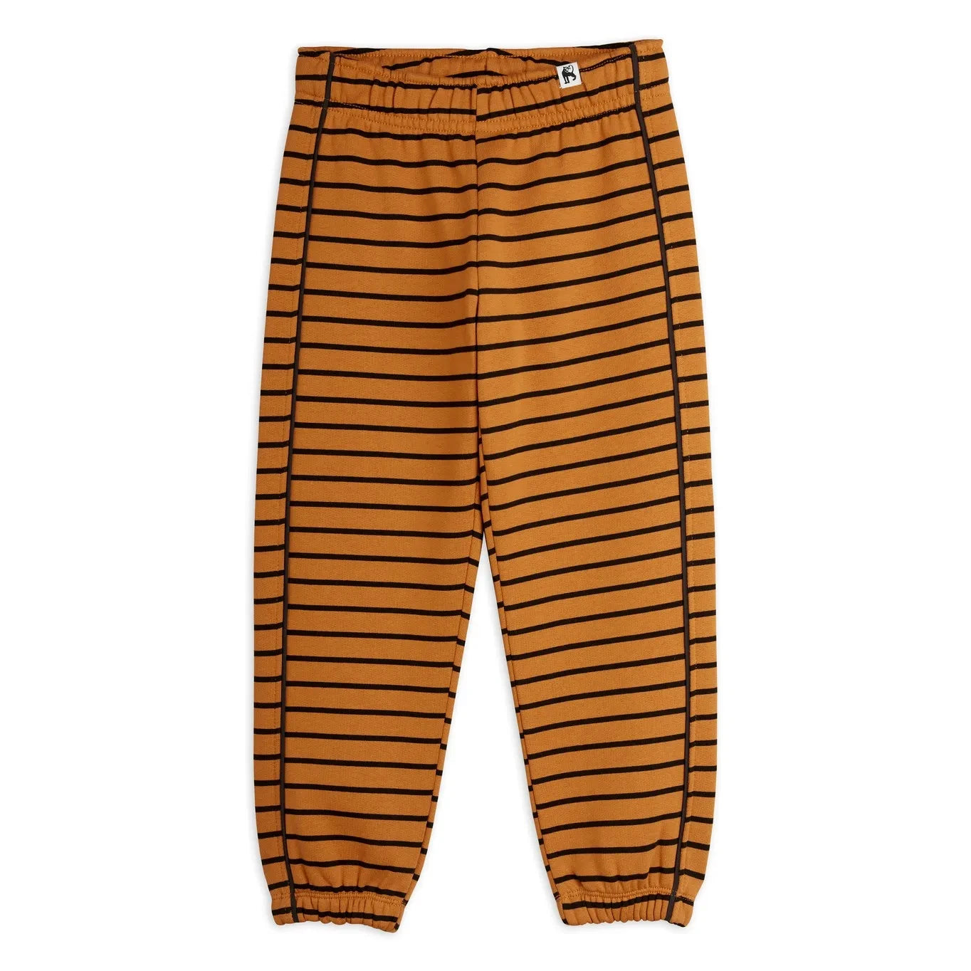 Mini Rodini - Jogger de Algodón Orgánico a Rayas | Marrón