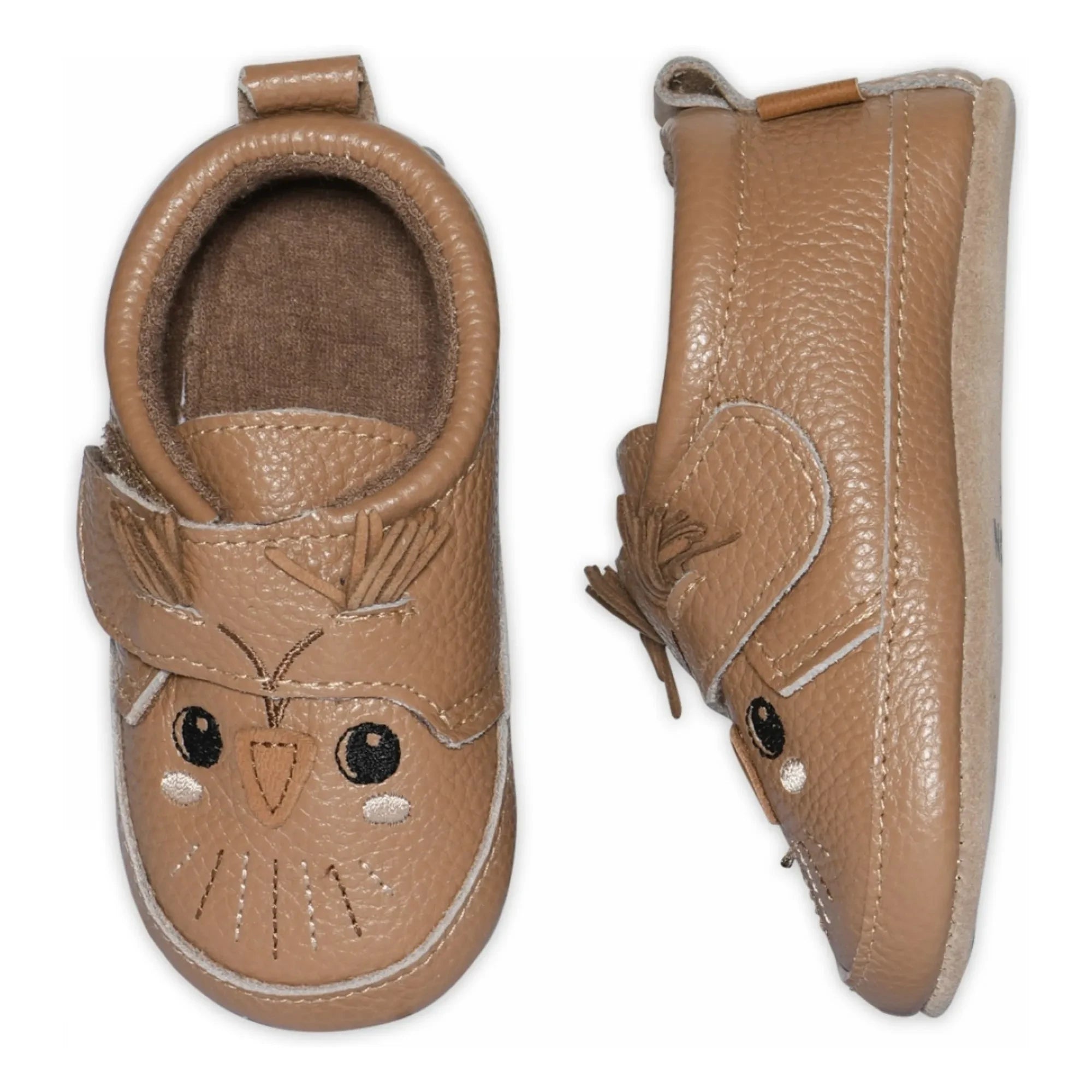 Melton - Zapatillas de piel de búho | Marrón