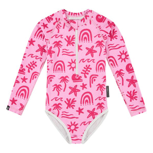 Beach & Bandits - Bañador con Protección UV de Fibras Recicladas, Viento Tropical | Rosa