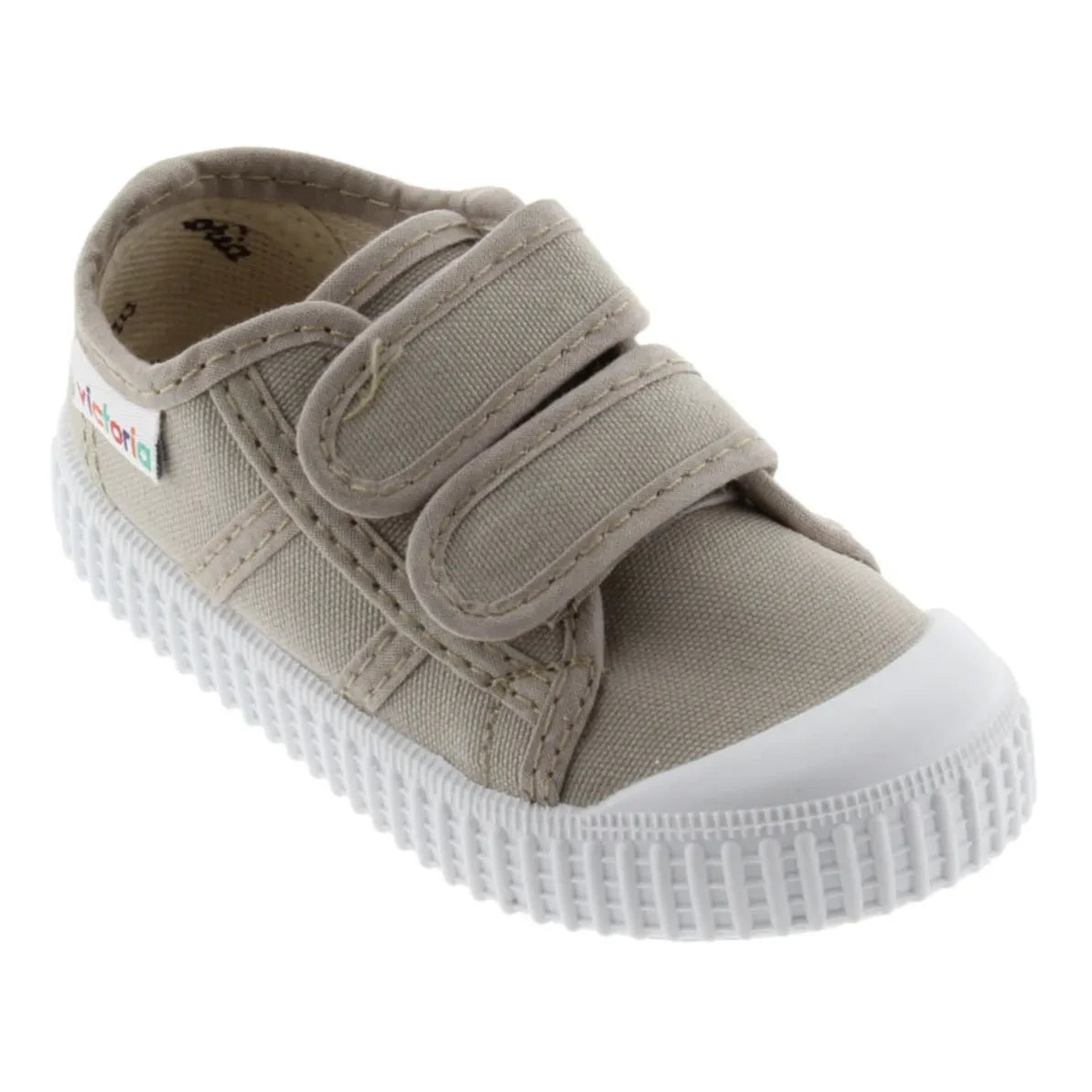 Victoria - Zapatillas Lona Tiras Velcro | Beige