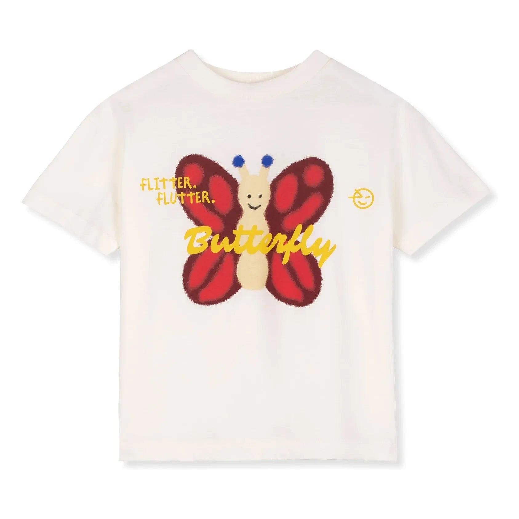 Wynken - Camiseta de algodón orgánico Butterfly | Crudo