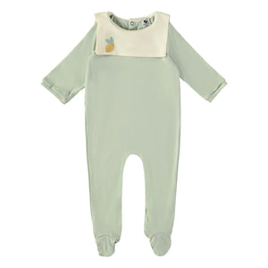Risu Risu - Pijama marinero de algodón orgánico | Verde almendra