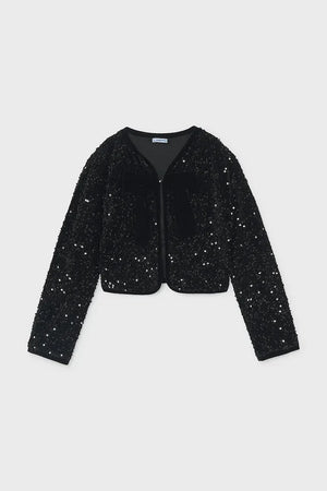 Chaqueta de terciopelo para niña Mayoral