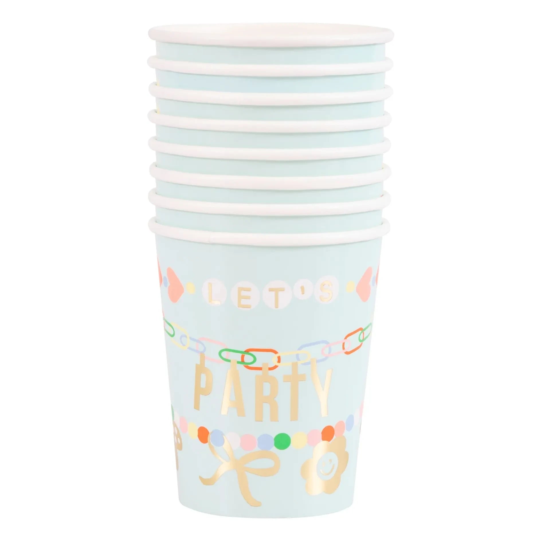 Meri Meri - Vasos de Fiesta con Amuletos - Juego de 8