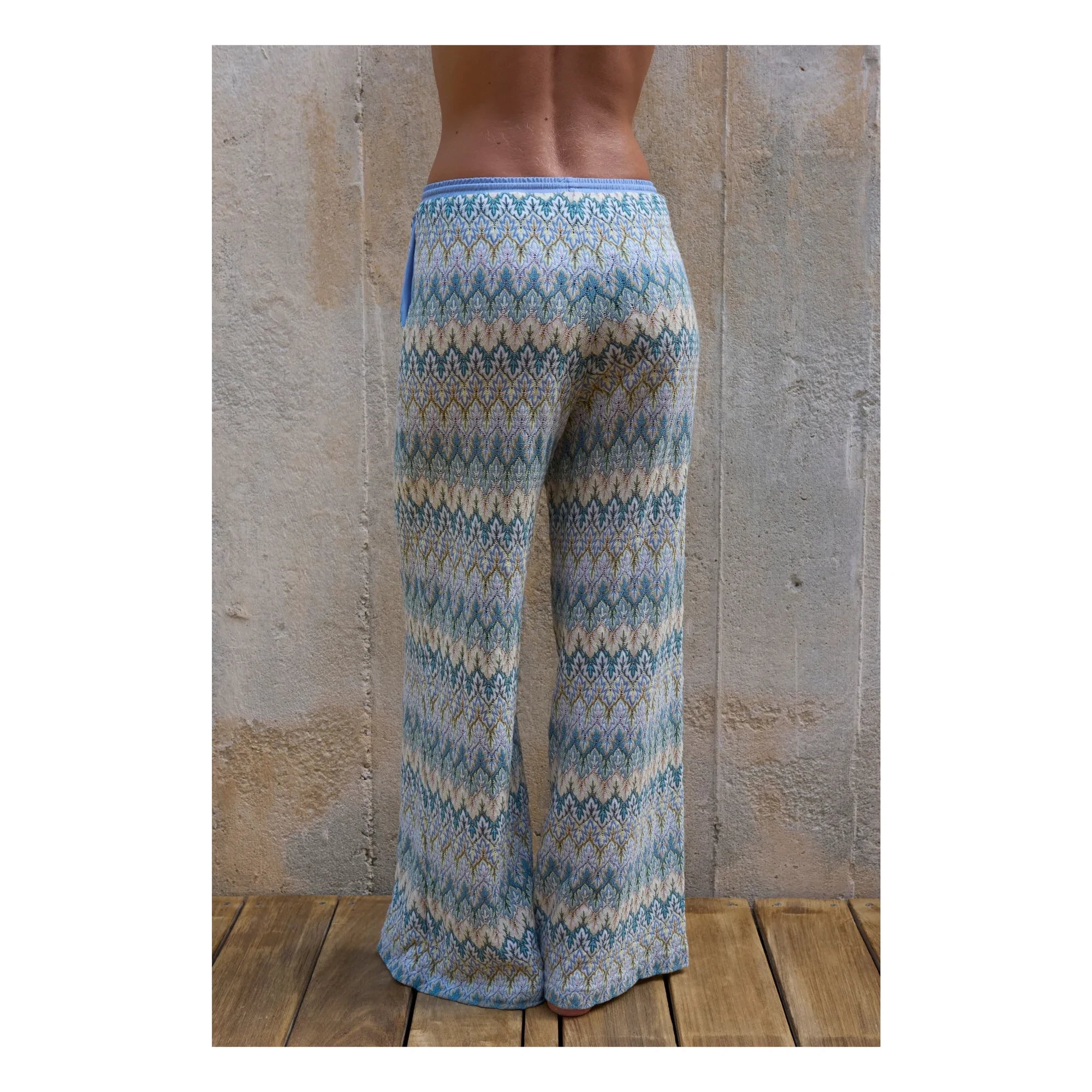 Baie Brune - Pantalones de punto Maud | Azul