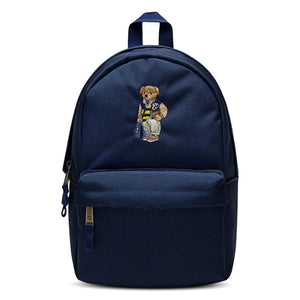 Ralph Lauren - Mochila de Oso de Peluche de Fibra Reciclada | Azul Marino