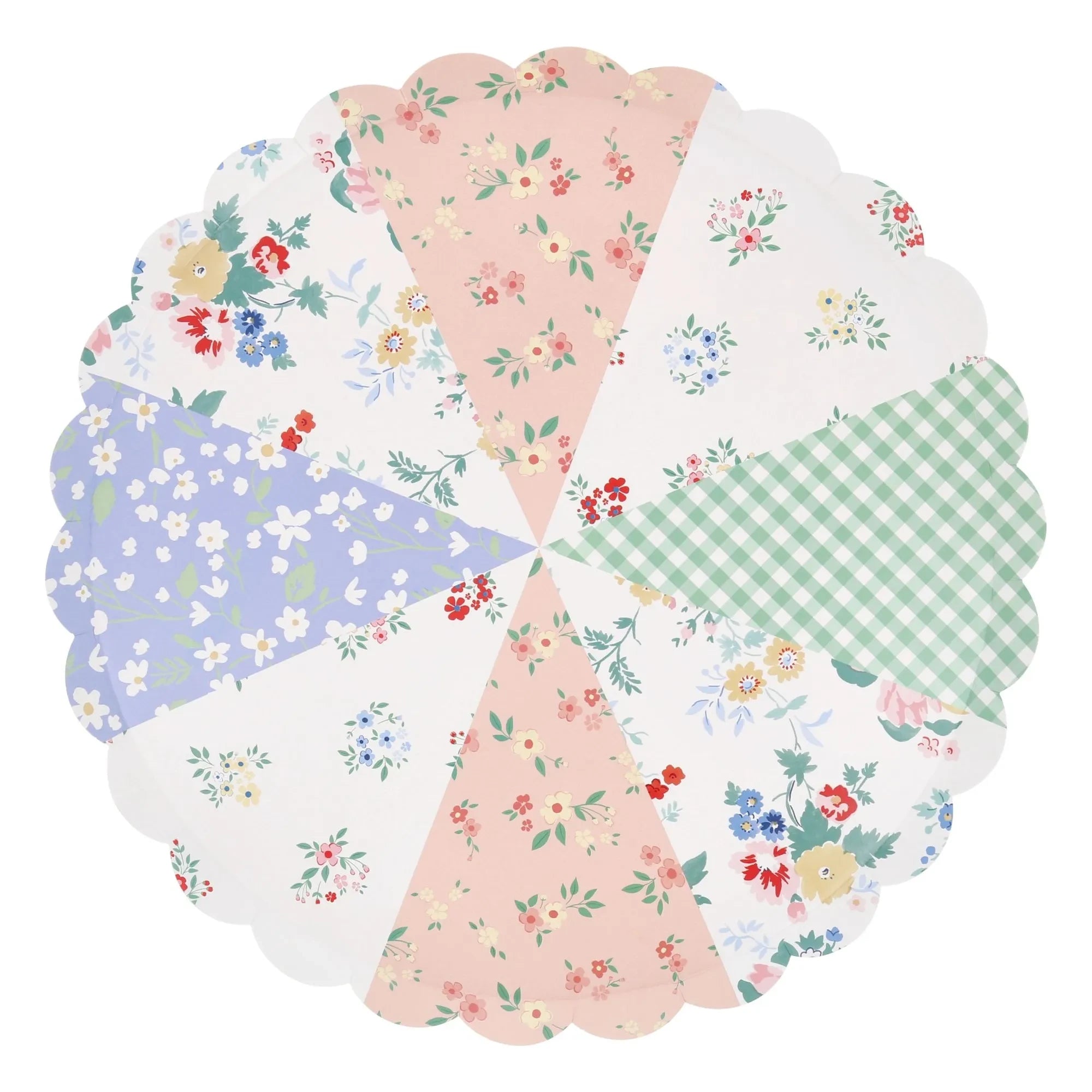 Meri Meri - Platos de patchwork - Set de 8