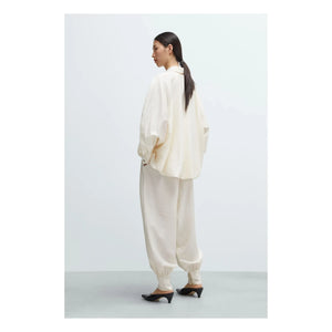 Cordera - Blusa de manga abullonada de marfil | Crema