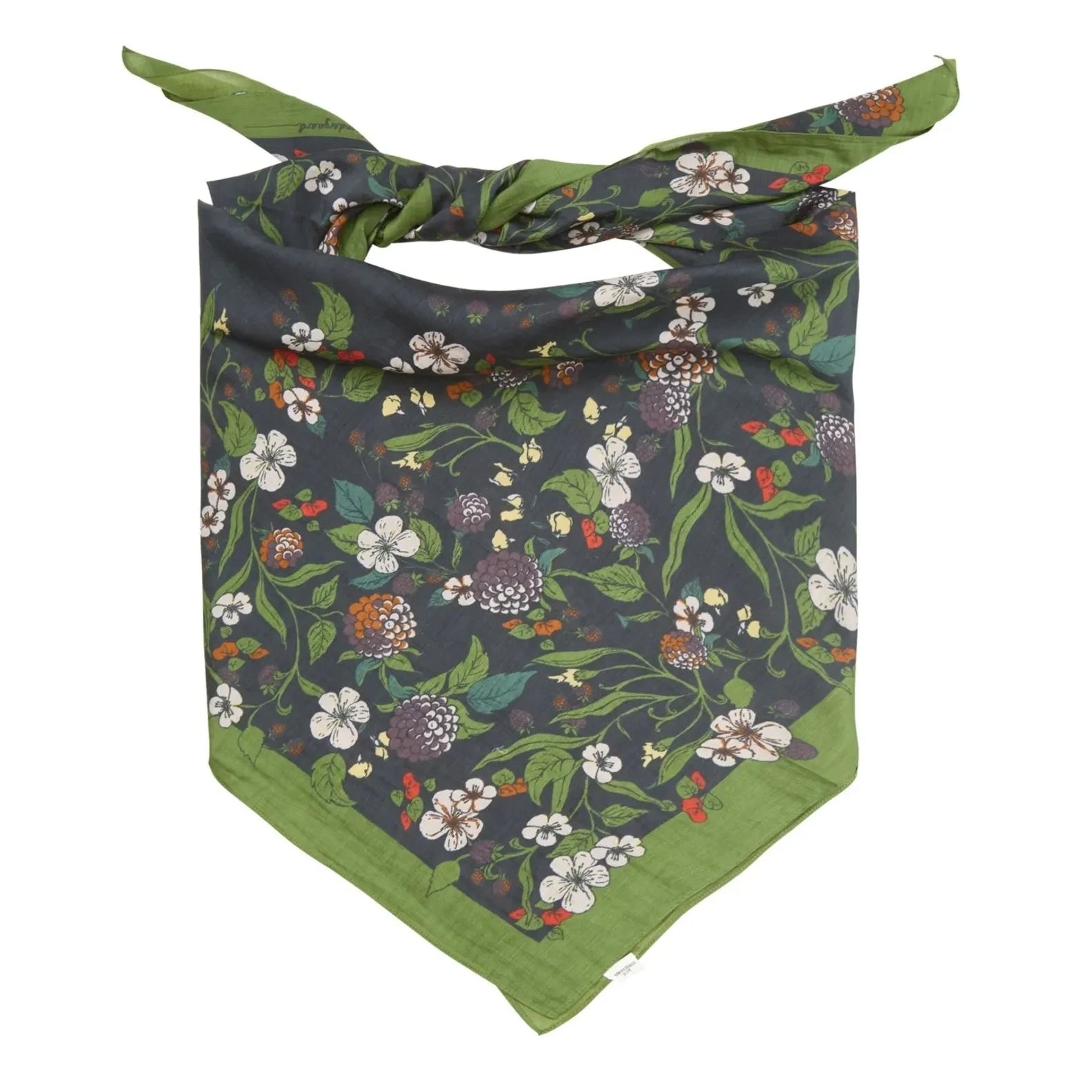 Becksöndergaard - Pañuelo de algodón y seda Bromflora | Negro