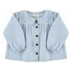 Piupiuchick - Blusa con cuello Claudine | Azul claro