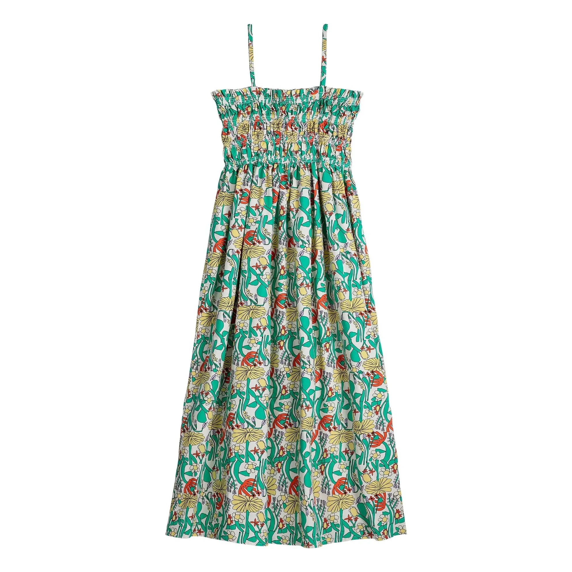 Bobo Choses - Vestido de algodón orgánico sin tirantes Herbalist | Crudo