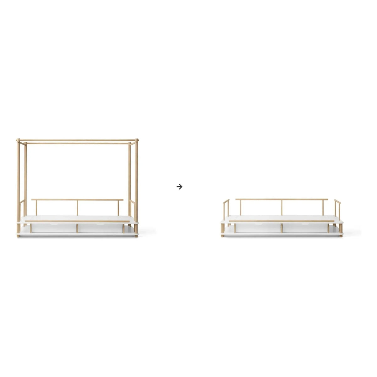 Oliver Furniture - Kit de conversión de cama diván a cama apilable Camp