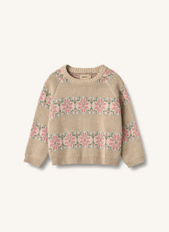 Wheat - Suéter de Algodón Orgánico con Jacquard Alberte | Beige