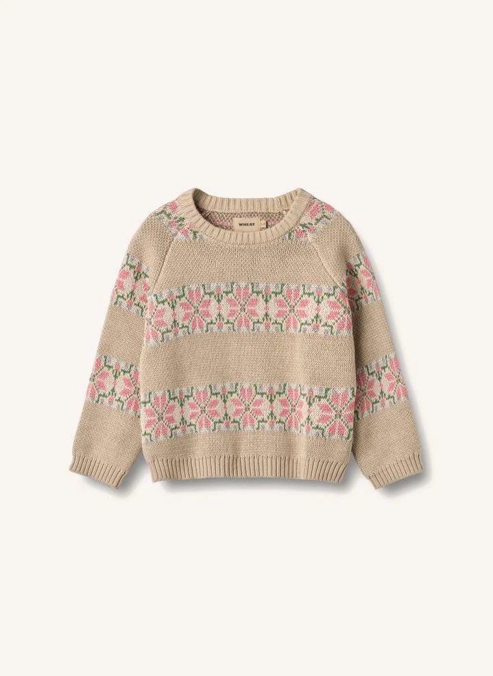 Wheat - Suéter de Algodón Orgánico con Jacquard Alberte | Beige
