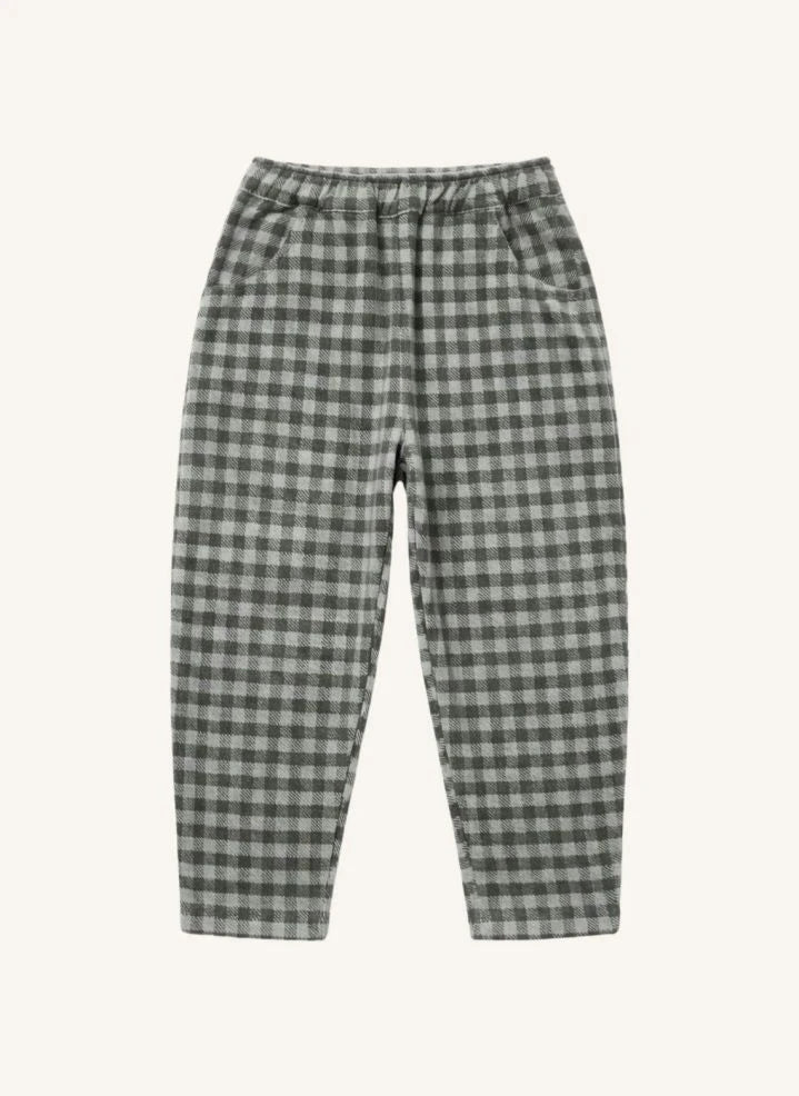 Studio Bohème - Pantalón de algodón orgánico Carrott Vichy | Gris