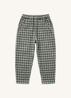 Studio Bohème - Pantalón de algodón orgánico Carrott Vichy | Gris