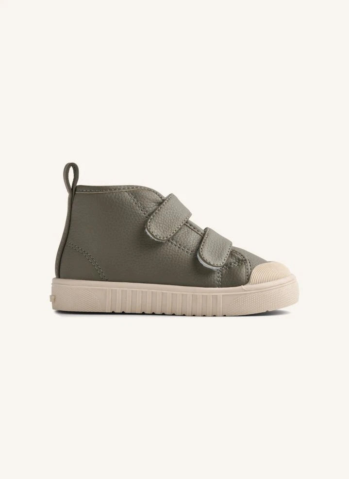 Wheat - Zapatillas Leo de cuero con efecto desgastado | Verde oliva